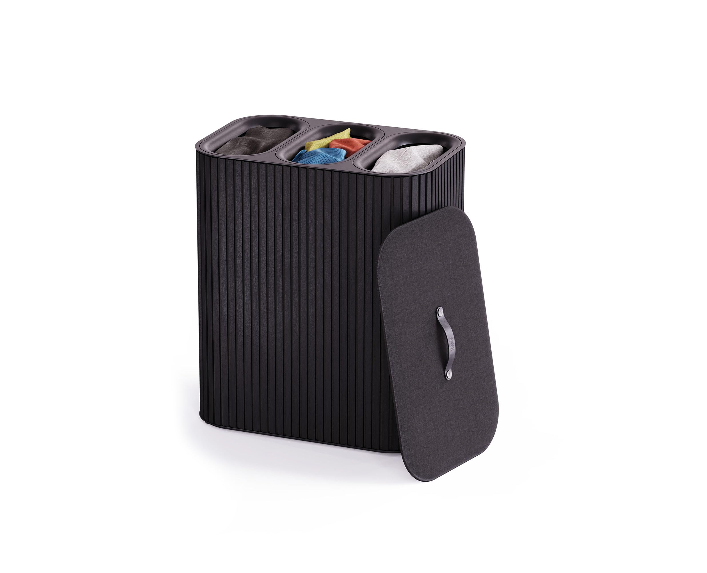 Joseph Joseph Tota Trio Luxe 90L Laundry Basket, Ecru, 3 Compartments