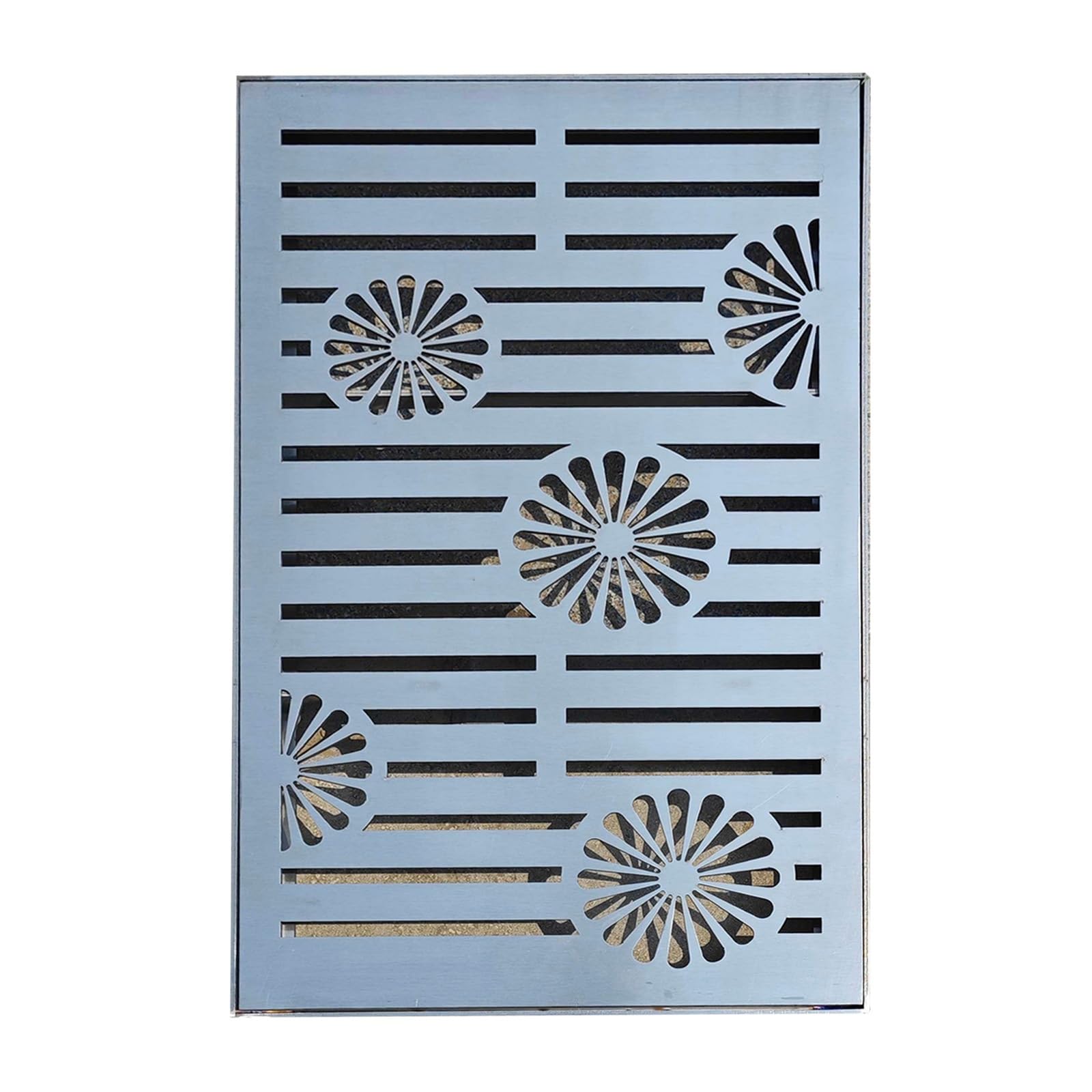 Arqueta de Alcantarilla y Marco, Acero Inoxidable 304, Tapa para Alcantarillado con Filtro, para Entrada de Vehículos, Patio, Permite El Paso de Peatones y Vehículos Eléctricos(35x35cm/14x14in)