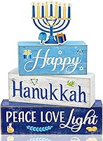 Vista 21 de 4 piezas de decoración de mesa de madera de granja, decoración de bandeja escalonada para decoración rústica retro de madera en forma de casa