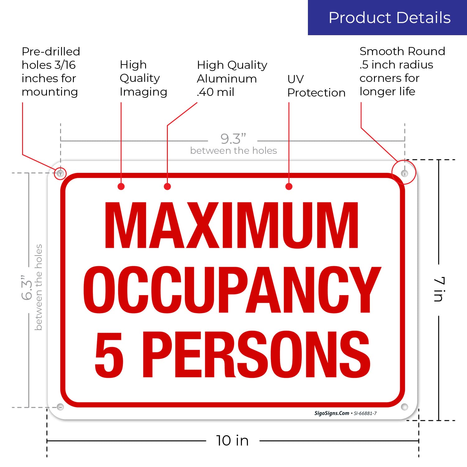 amazon-com-maximum-occupancy-persons-5-sign-10x7-inches-rust-free-040-aluminum-fade-resistant-made-in-usa-industrial-scientific for Free Printable Maximum Capacity Sign Template Amazon.com: Maximum Occupancy Persons 5 Sign, 10x7 Inches, Rust Free .040 Aluminum, Fade Resistant, Made in USA : Industrial & Scientific for Free Printable Maximum Capacity Sign Template