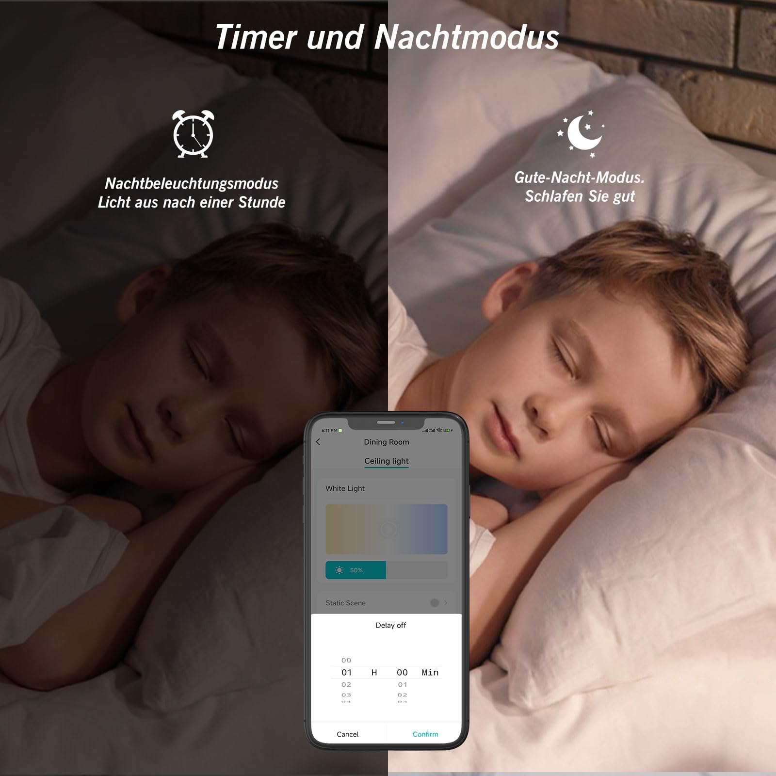 BAYHT Plafoniera intelligente, Lampada da soffitto moderna a LED dimmerabile con Alexa Google Home, Lampada da soggiorno rotonda con telecomando, Lampada da camera da letto bianca e nera