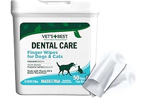 Vet's Best Advanced Dental Care Finger Wipes for Small Dogs - Effectively Cleaning