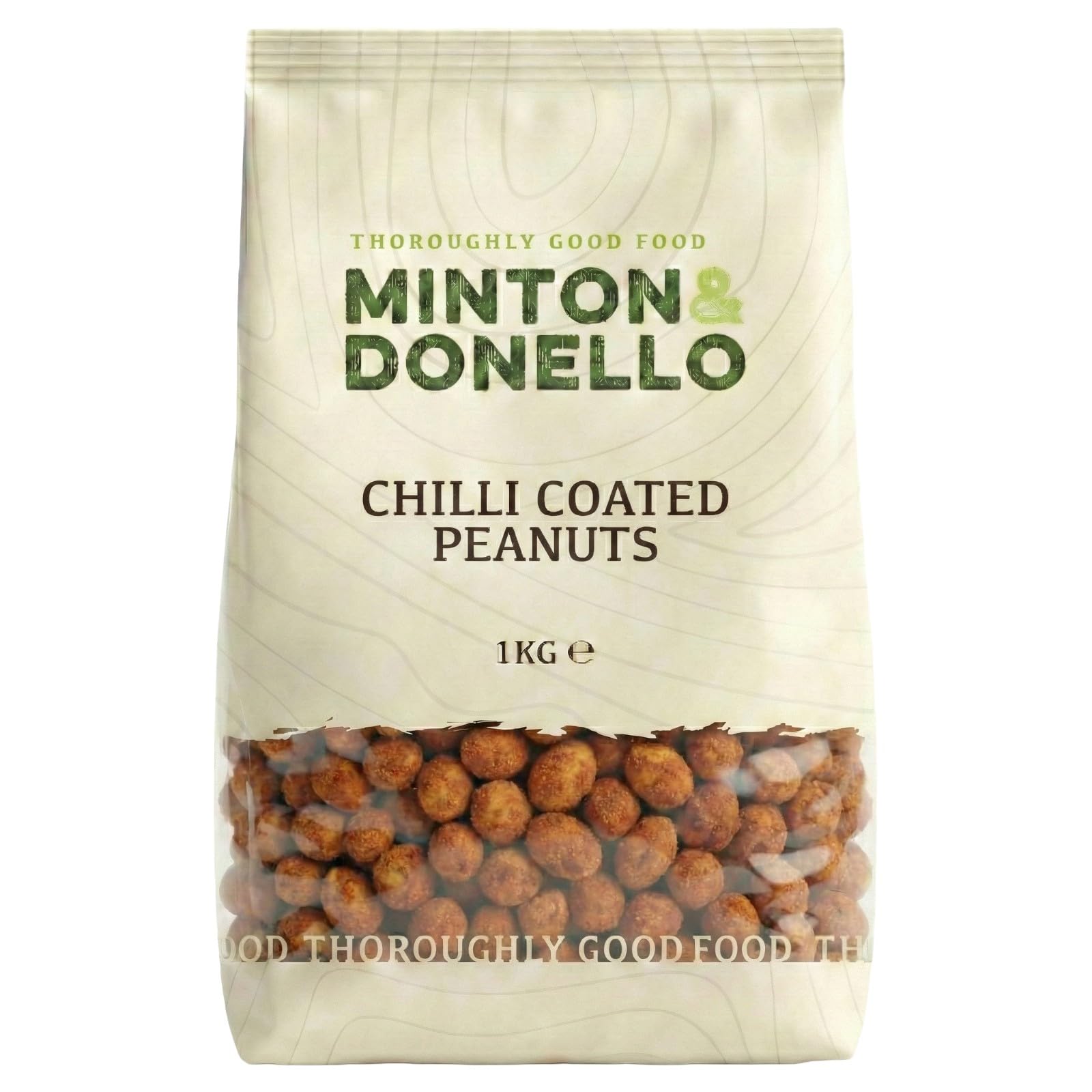 Minton & Donello Chilli Coated Peanuts 1kg - Crunchy Roasted Peanuts with Spicy Chilli Seasoning, Hot Savoury Nut Snacks & Party Mix, Great for Sharing, Gifting & Snack Tables Bulk Pack