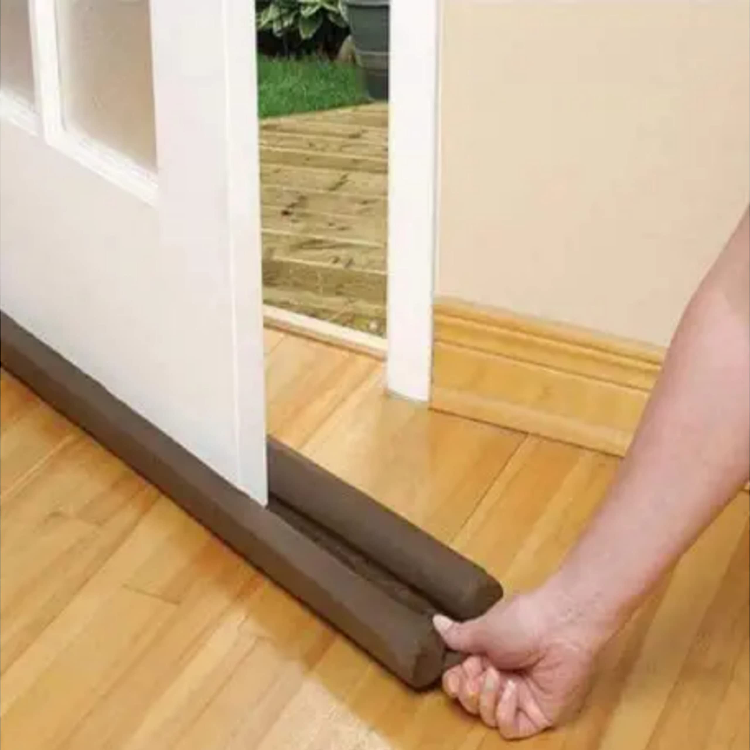 Kichcross™ Door Bottom Sealing Strip Guard for Home | Door Stopper | Door Seal | Door Closers | Sound-Proof Reduce Noise Energy Saving Weather Stripping | Waterproof - Brown, 36 inch (03 pc)