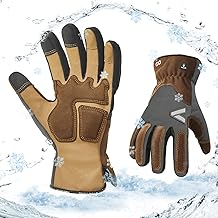 Vgo... Men's Winter Work Gloves,Waterproof Lining,Thorn Proof Safety Gloves,Touchscreen Compatible