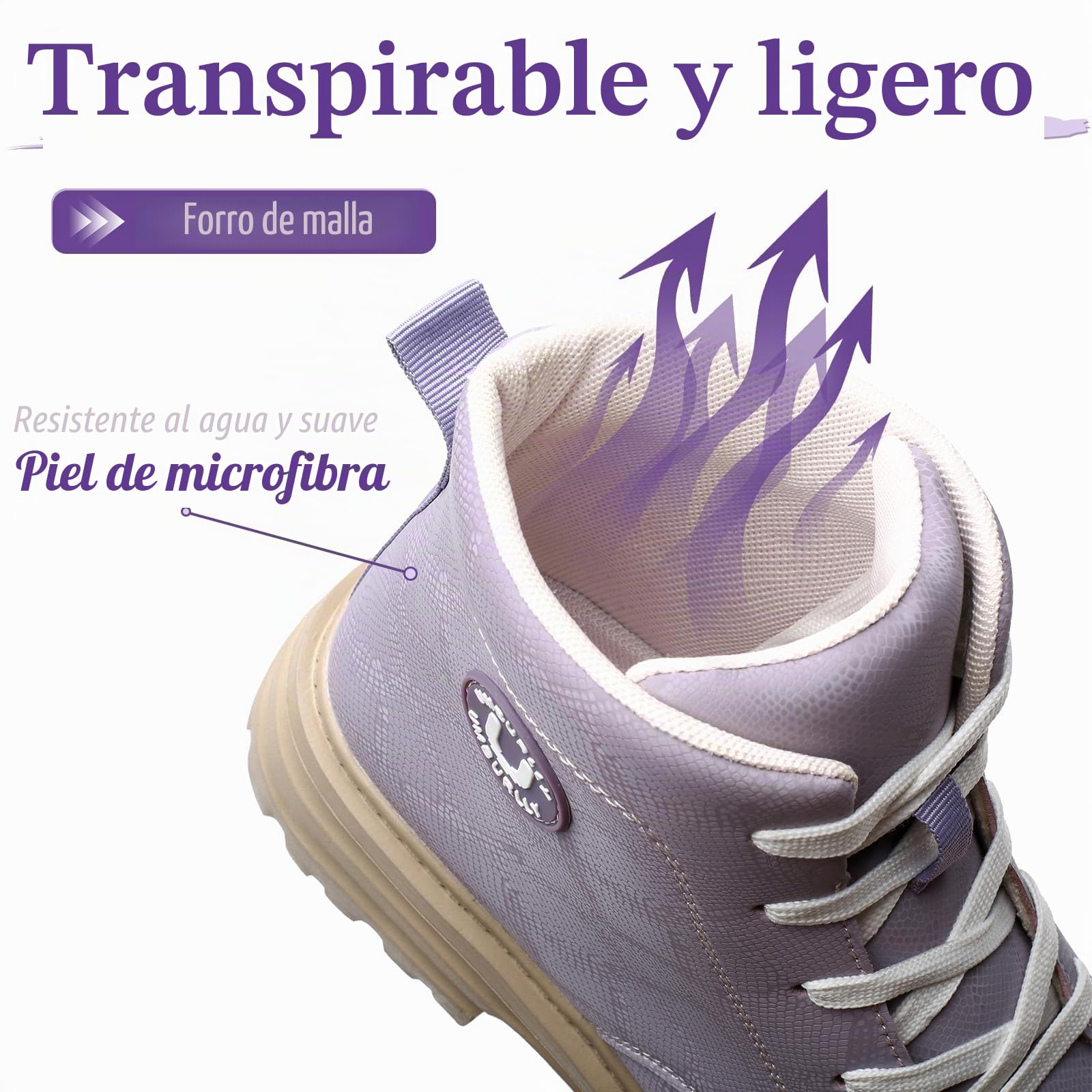 Zapatos de Seguridad Mujer Comodo Botas de Trabajo Impermeable Antideslizante Botas de Seguridad con Puntera de Acero Zapatillas de Trabajo Ligero