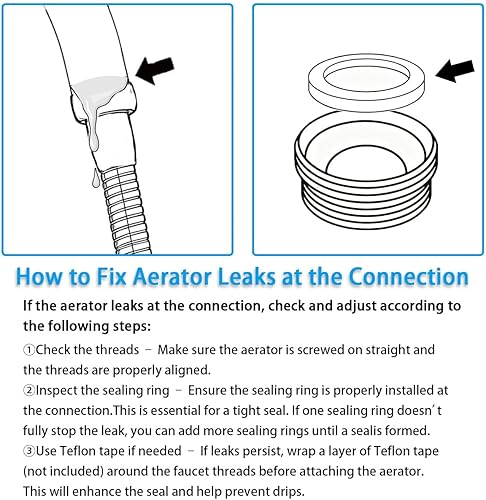 Miniatura 5 de Accesorio extensor de grifo rociador de grifo, accesorio de rociador de fregadero móvil para grifo, cabezal de grifo de cocina giratorio de 360,