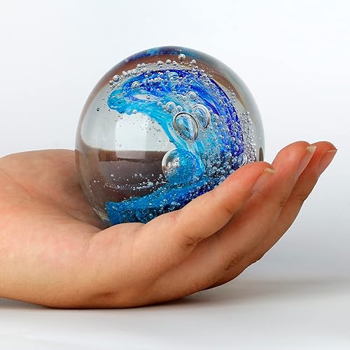 Miniatura 5 de vskikris Figuras de peces tropicales de vidrio soplado a mano verde, colección de esculturas de peces de vidrio para decoración del hogar, acuario