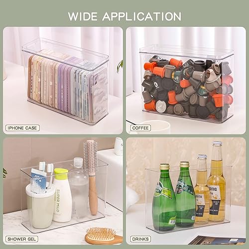 Miniatura 4 de FABROK 2 fundas de plástico para teléfono, caja de almacenamiento transparente con tapa para teléfono celular, fundas básicas, caja