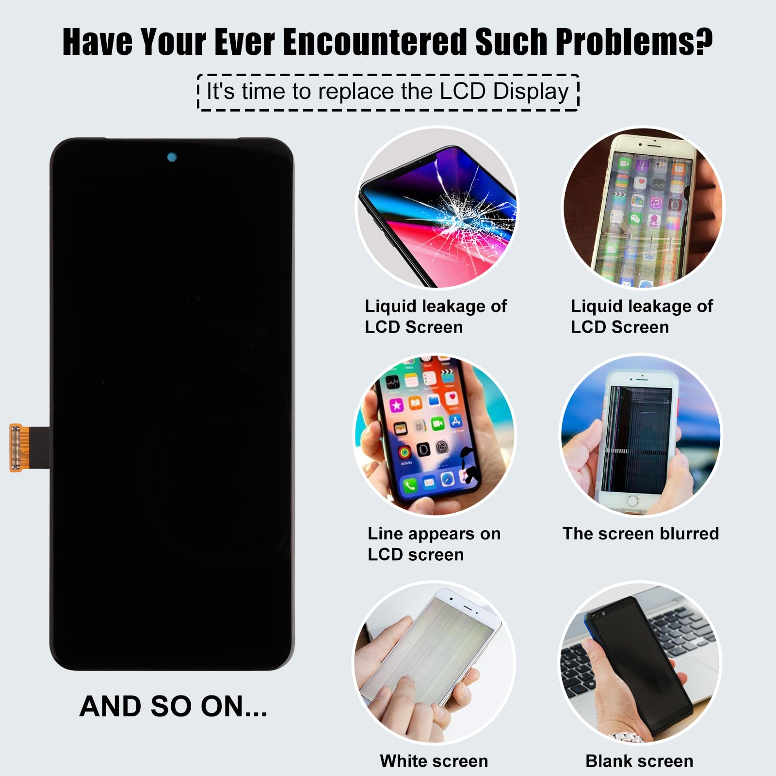 Display OLED da 6,2 Pollici Compatibile con Google Pixel 8 (Nero Senza Cornice) Display LCD sostitutivo Touchscreen + Set di Strumenti