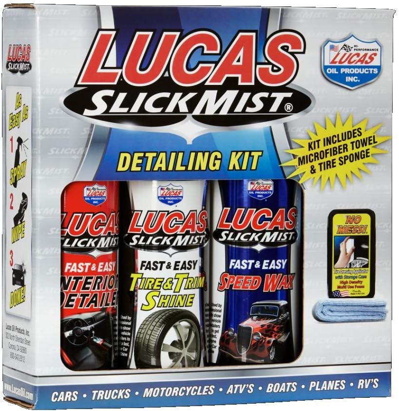Lucas Oil 10558 Slick Mist Detailing Car Care Kit