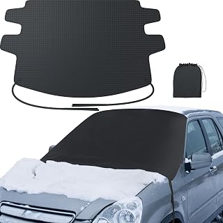 Zanch Upgrade Windshield Cover for Ice & Snow [Fast Install & Removal] 600D Oxford Fabric Against Magnetic Fit Snow, Ice, Frost, Winter Accessories - Fit for Compact SUV- (69''x48'')