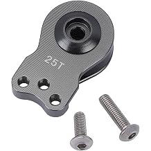 DJX Aluminum 25T Servo Saver 3 Holes Adjustable Hi-Torque Servo Horn for 1/8 1/10 Remote Control Car Boat Titanium