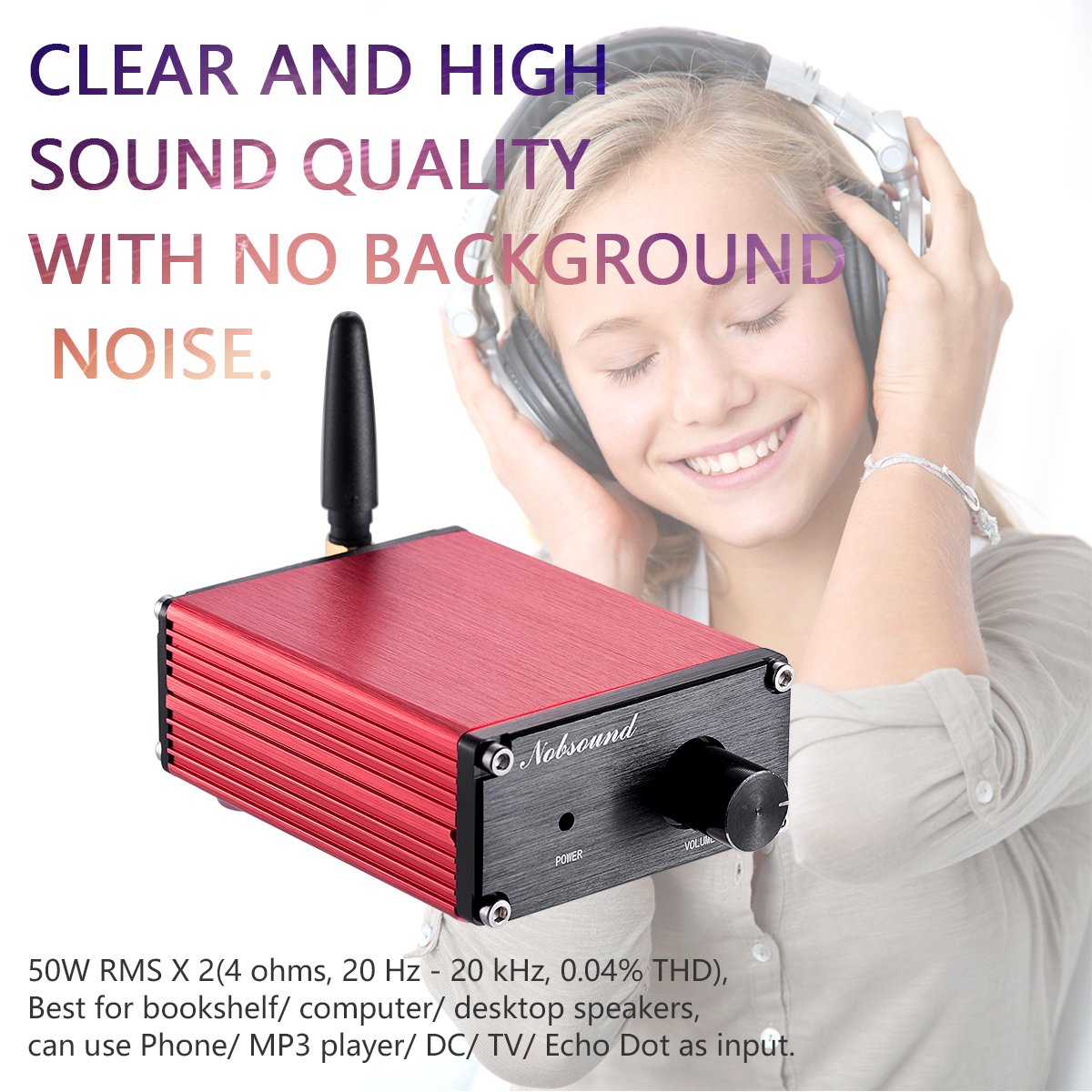 ♦️100ワット Bluetooth 4.2 Miniデジタルアンプ ステレオ Amazon.co.jp: Nobsound 100ワットBluetooth 4.2Miniデジタル