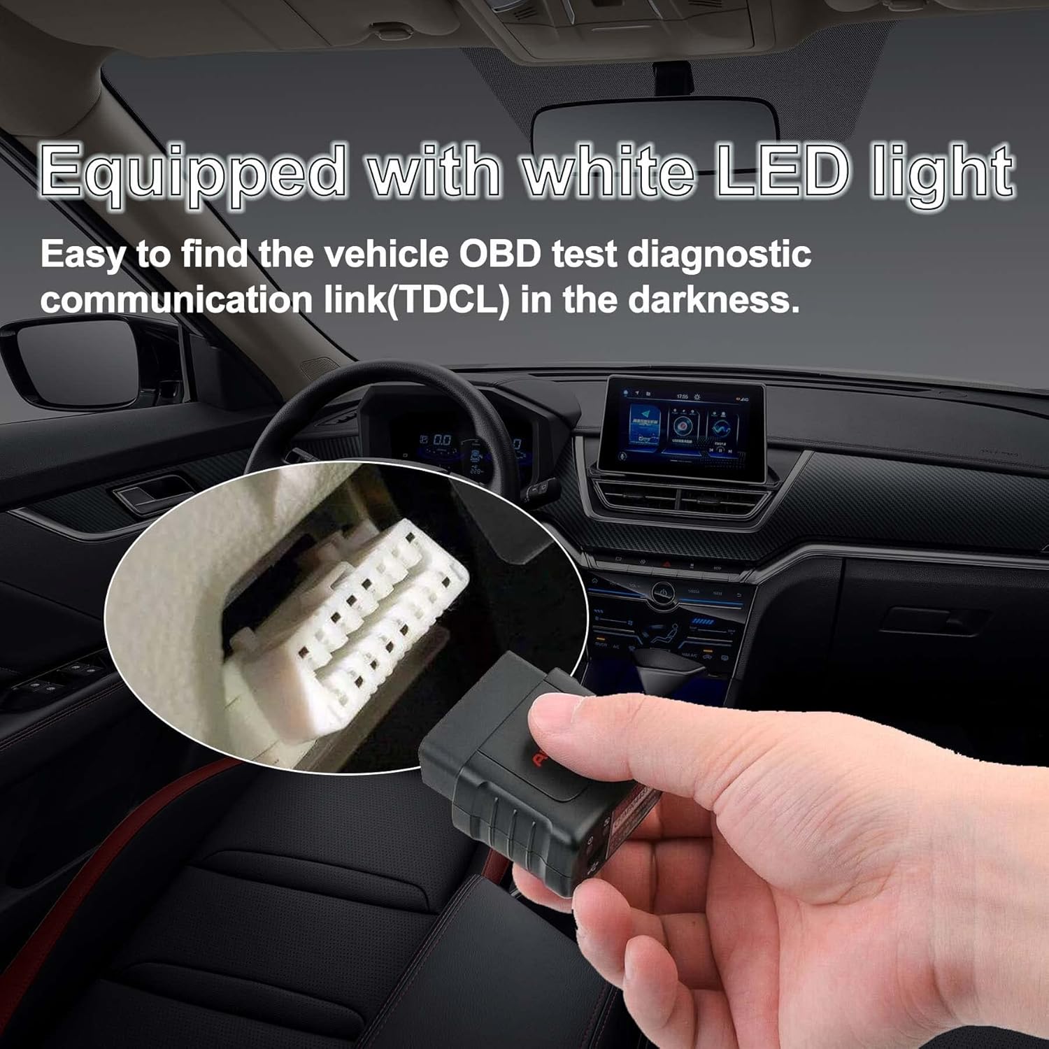 Autel MaxiVCI VCI Mini OBD2 Scanner Bluetooth Universal Communication Interface Equipment OEM Diagnostic Functions Work with Autel Scanner MK808BT MK808TS MX808TX MP808TS MS906S TS608