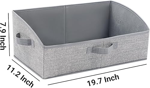 Miniatura 3 de Paquete de 3 organizadores de armario, organizadores plegables de almacenamiento de ropa con asas, gran capacidad, cajas de almacenamiento