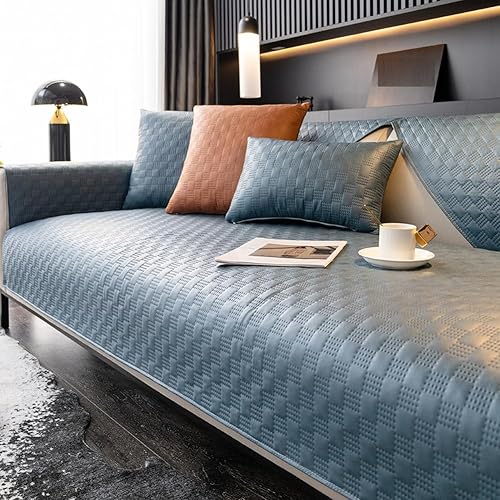 Miniatura 5 de Funda impermeable para sofá, antideslizante, de piel sintética, transpirable, protector de muebles, alfombra de tatami japonés para sofá, sofá