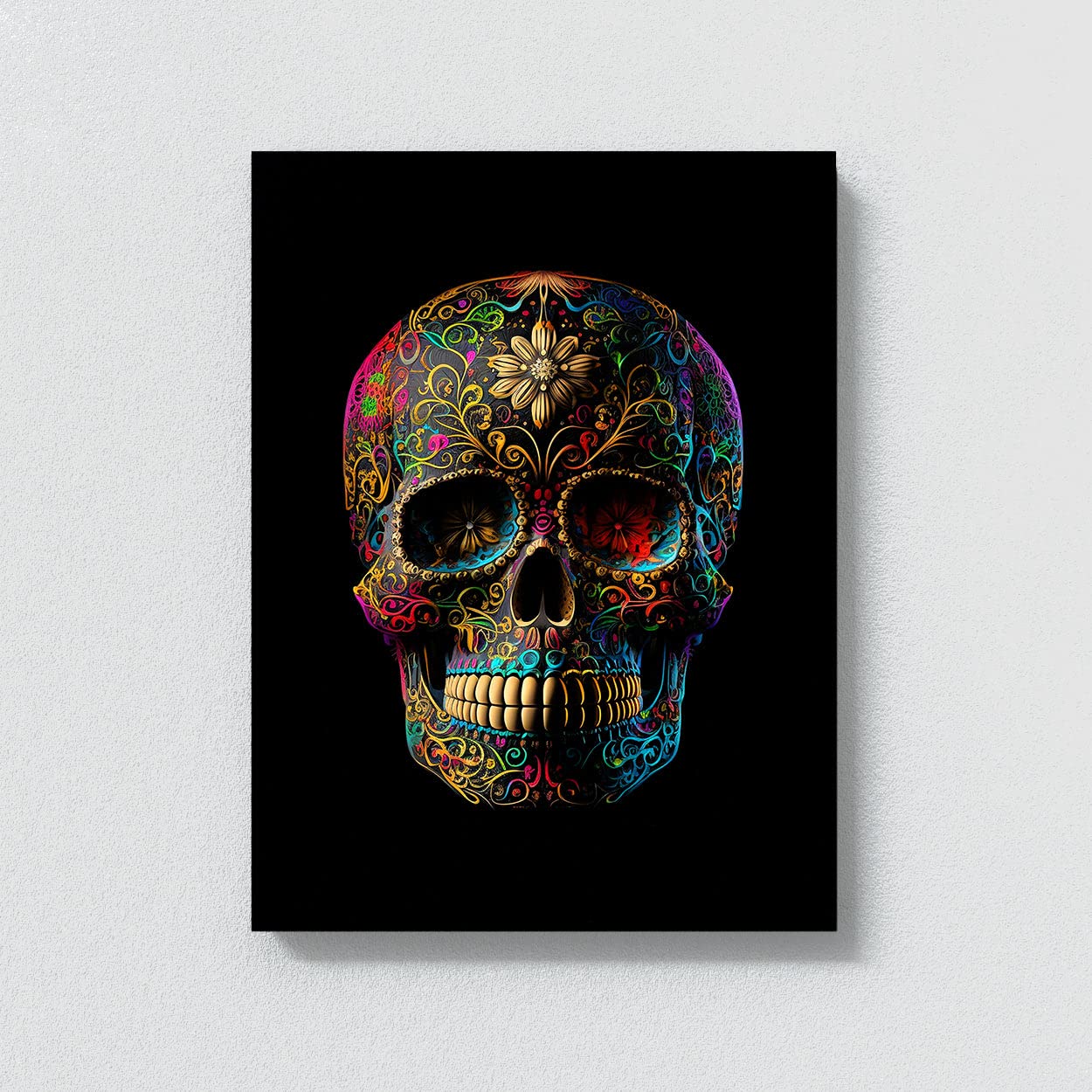 Amazon.co.jp: Sense Canvas Skull カラフル メキシカン シュガー