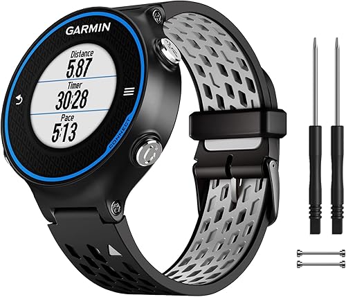 Miniatura 7 de CUZOW Para Garmin Forerunner 235Forerunner 620735XT220230630Approach S20S6S5, correa de reloj de silicona suave de dos en uno de repuesto,