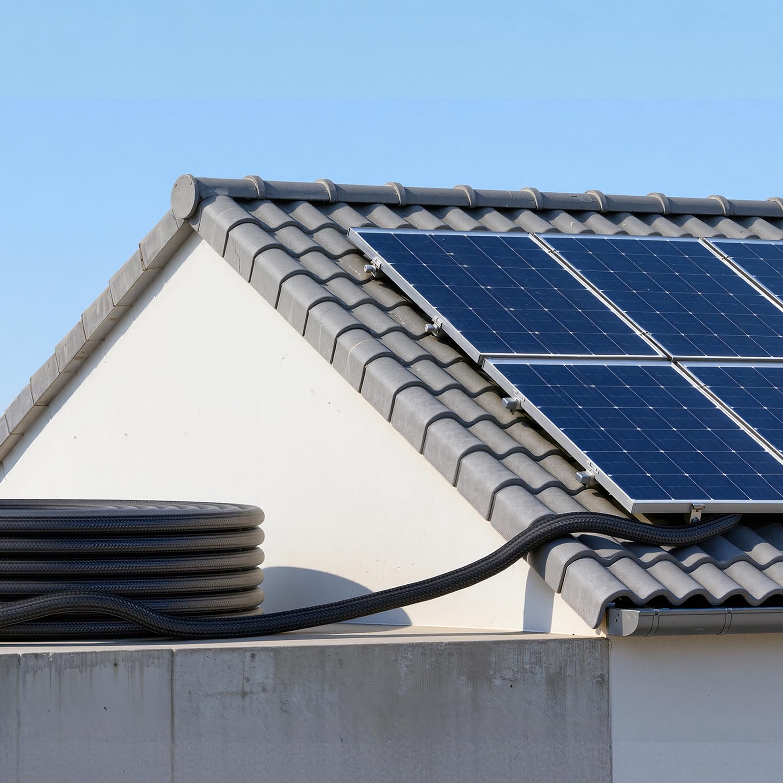 VEVOR Cable Solar 6 mm², Cable de Extensión para Paneles Solares 15,24 m, con Conectores MC4 Hembra y Macho, Funda Ignífuga, IP67 Impermeable, para Instalación Exterior de Fotovoltaicos, Rojo y Negro