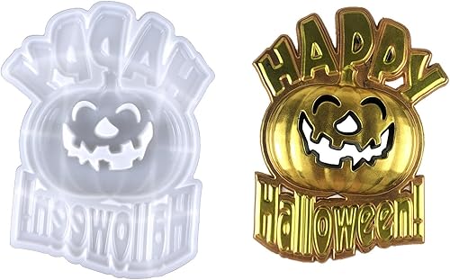 Miniatura 9 de Adornos de molde de silicona para calabaza de Halloween, molde de silicona 3D, molde de resina epoxi, molde de fundición de resina epoxi, molde de