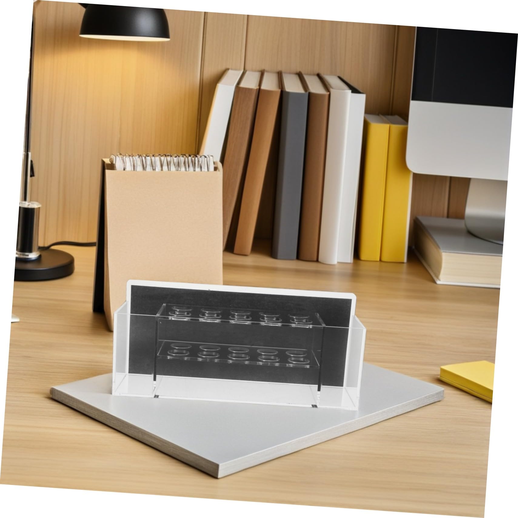Portapenne Magnetico in Acrilico per Lavagna Supporto da Parete per Gessetti e Penne Organizer Multifunzione per Ufficio e Scuola