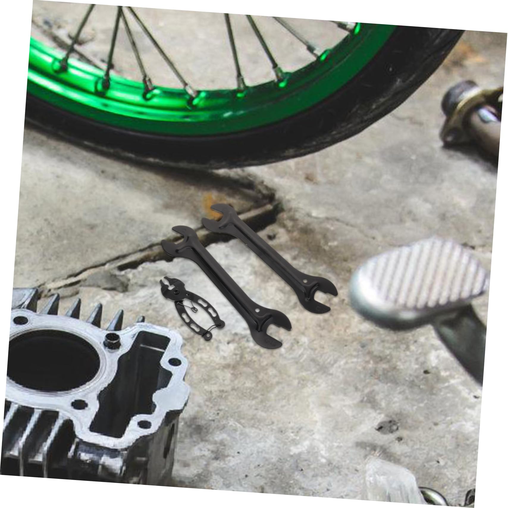 Mikikit Fahrradreparaturset für Mountainbikes Kurbel und Tretlager Abzieher aus Sinterkarbidstahl und Kunststoff Kompakt für Unterwegs