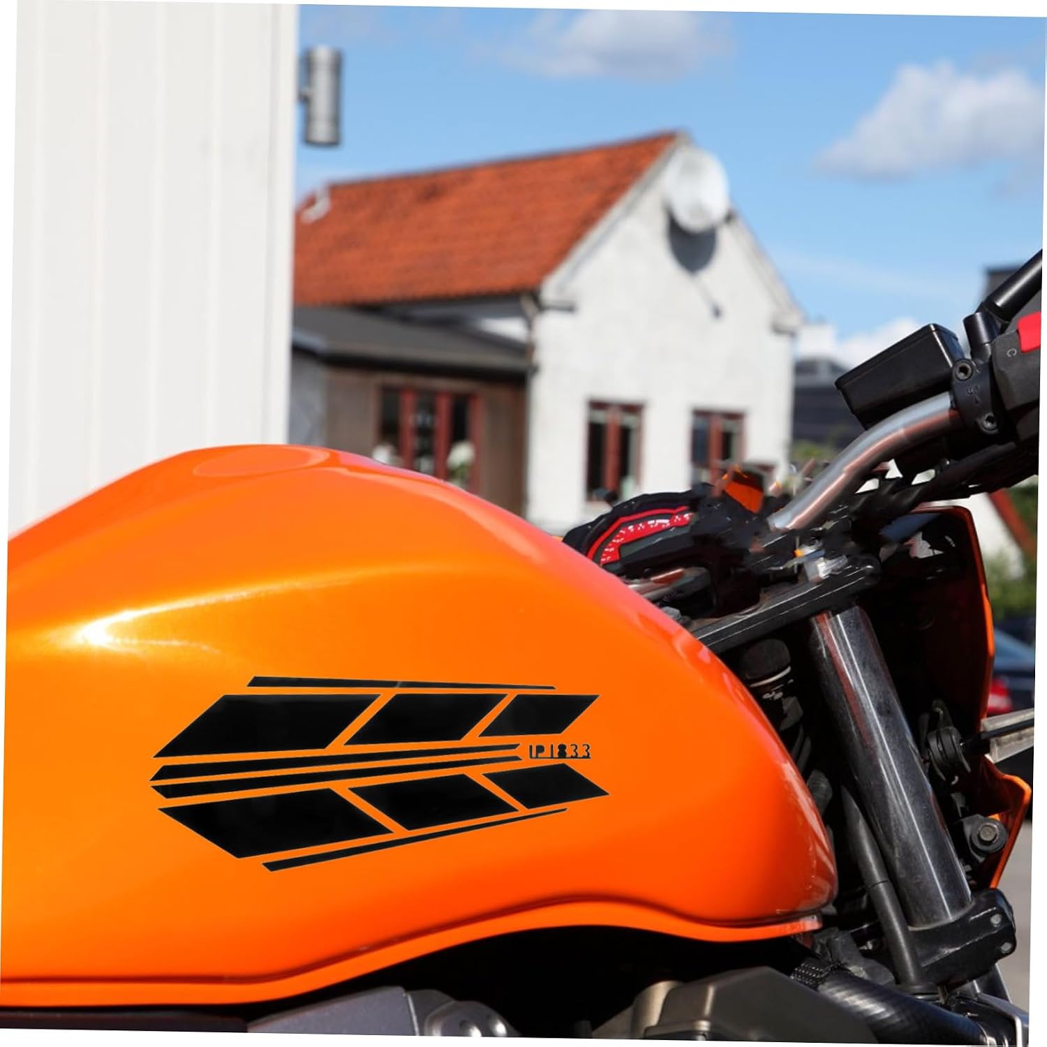 2sheets Motorcycle Oil Tank Stickers Electric Motorcycle Decals for Easy Installation Fit Compatible Models Unique Design
