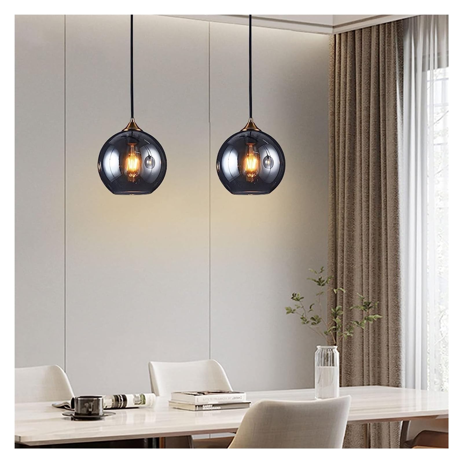 Amazon.com: Industrial Suspension Glass Pendant Light Dome Fixture