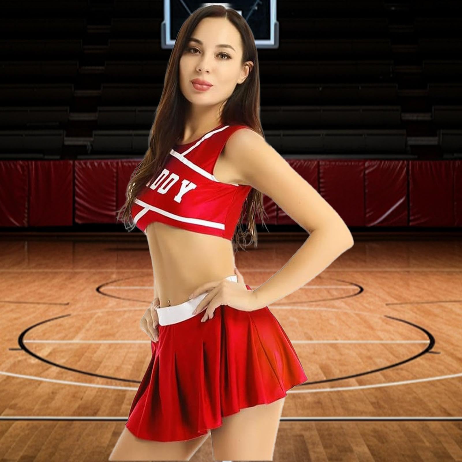 Sexy Cheerleader-Kostüm für Damen, modisches Cheerleader-Outfit, Cheerleader-Outfit, bequeme Damen-Cheerleader-Uniform für Weihnachten, Halloween, Muttertag, Valentinstag