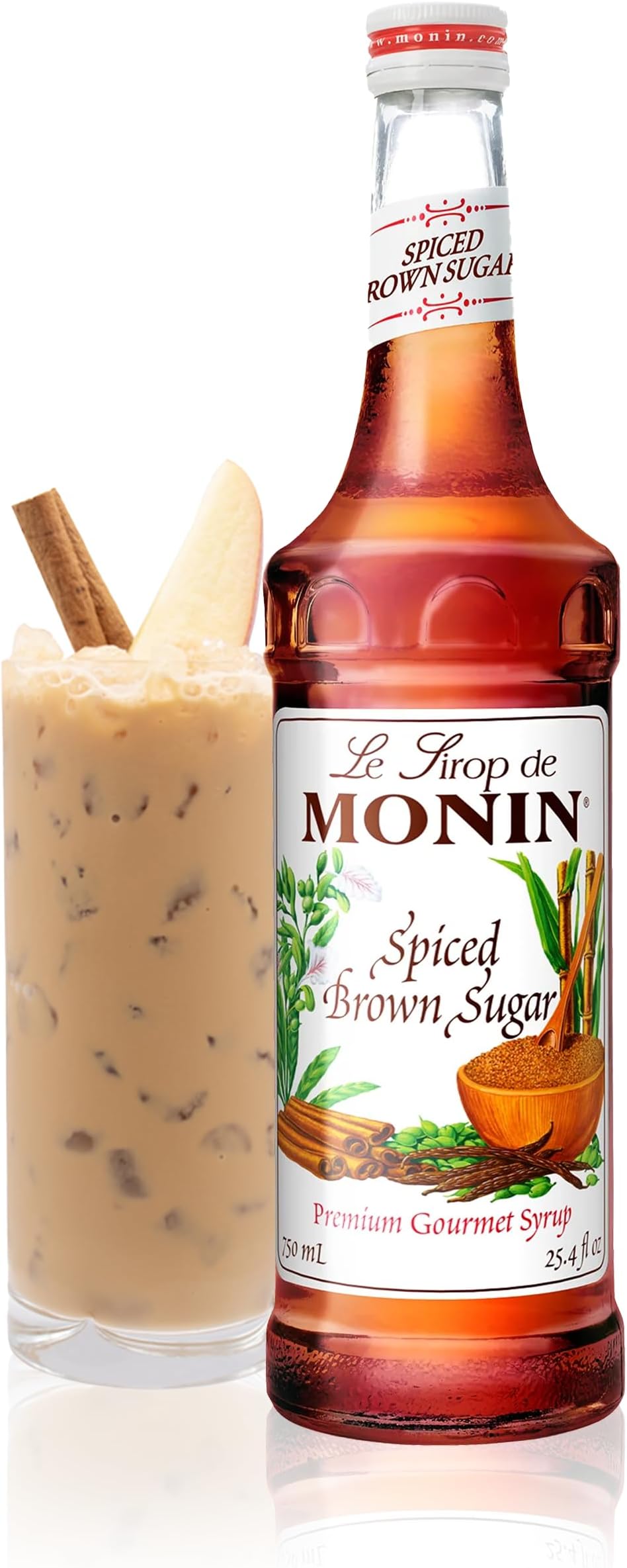 Spiced Brown Sugar Syrup, Sweet With Hints of Cinnamon, Natural Flavors, Great for Coffee, Desserts, Ciders, and Cocktails, Non-GMO, Gluten-Free (750 ml)