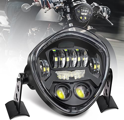 Miniatura 8 de LEDOPPO Luces LED redondas de 7 pulgadas para motocicleta con cubeta de vivienda, DRL, luces de señal de giro ámbar, luz de haz de luz para