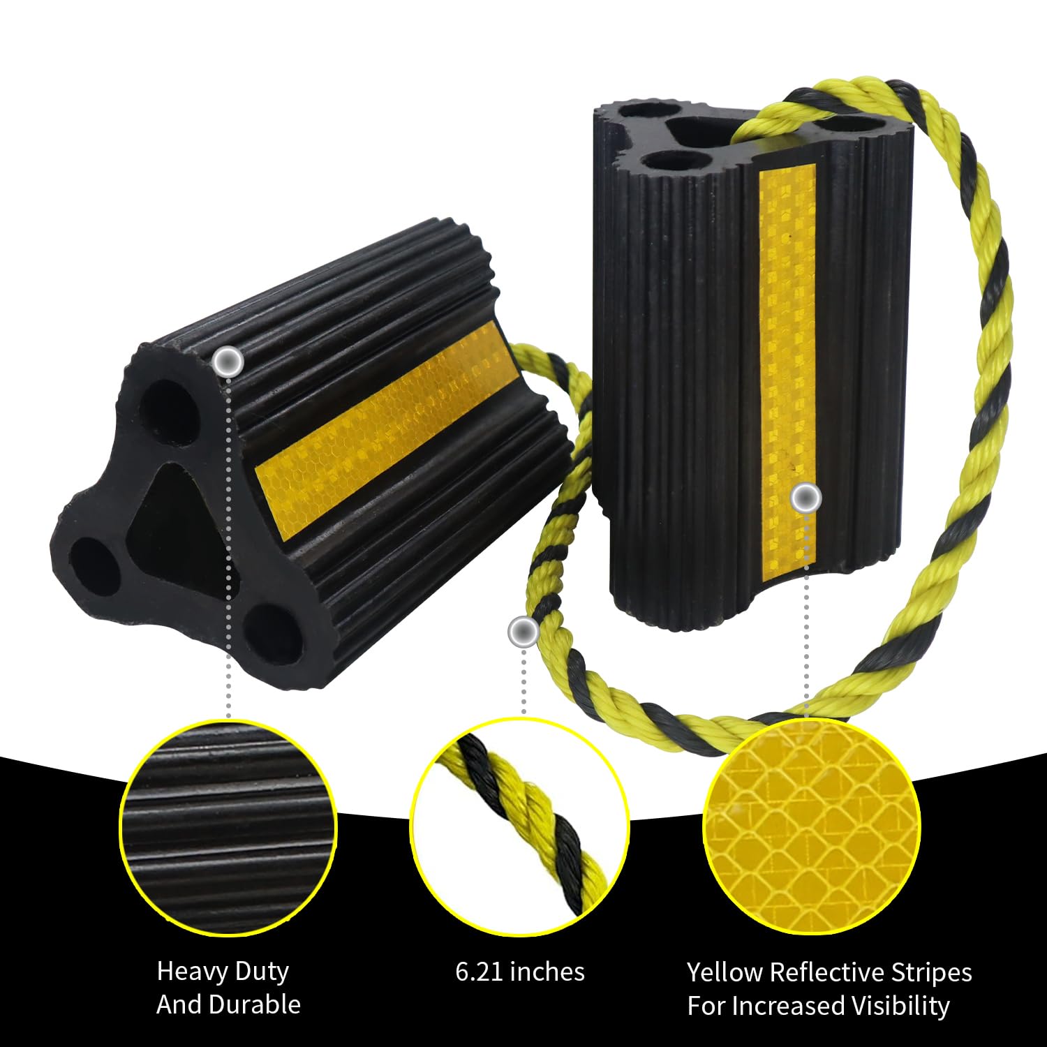 Vacallity Wheel Chocks - Secure Your Vehicle -4 Vacallity Wheel Chocks - Secure Your Vehicle -4
