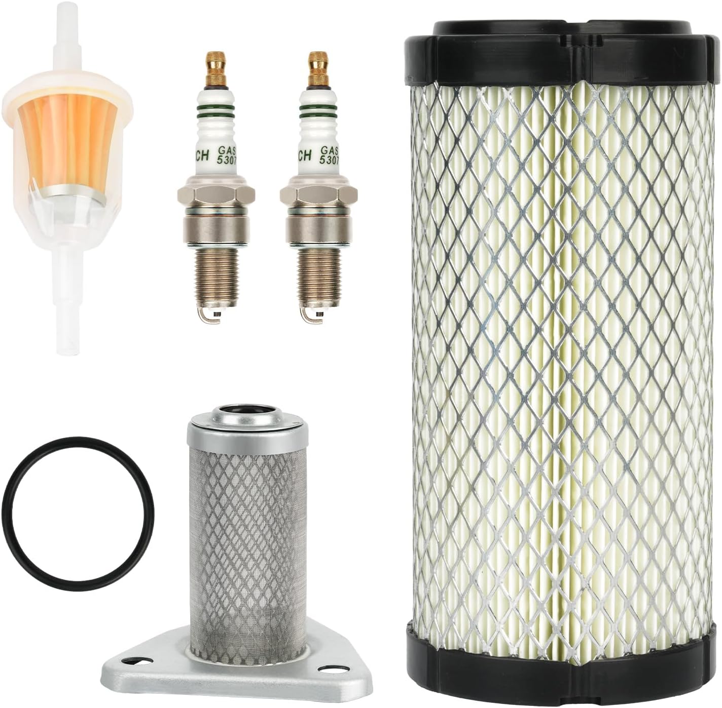 Golf Cart Tune Up Kit with Oil Filter Spark Plug for EZGO TXT/ST 350 Gas 1996-Up