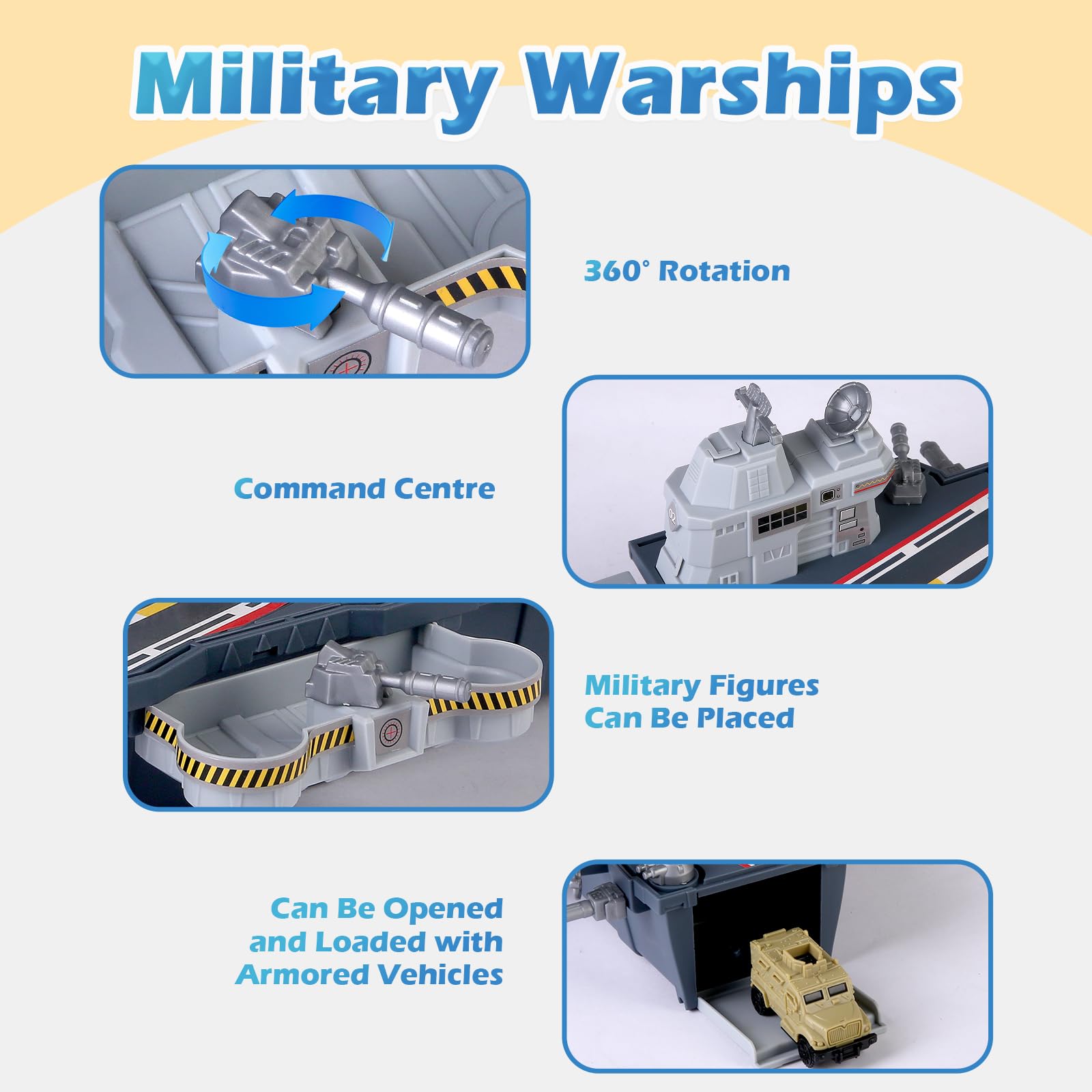 Flugzeugträger Modell Spielzeug Kriegsflugzeuge Kriegsschiffe Militärfahrzeuge Schlachtschiff Spiel Set, Armee Männer Figuren Spielzeug Militär Marineschiff mit Schlachtschiff Tank Kämpfer Jets Hubsch