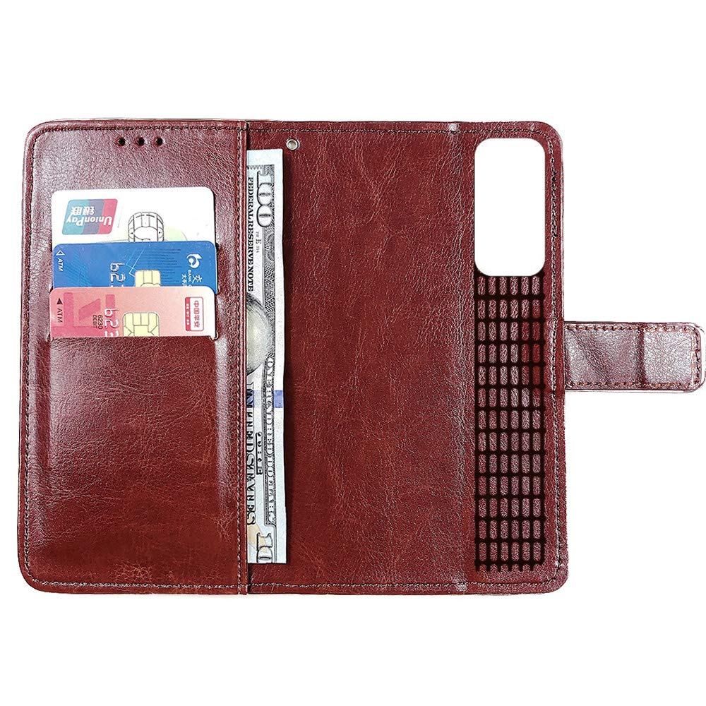 Dingshengk Giallo Custodia in Pelle Flip Case Protettiva Cover Skin Wallet per Xgody XR 5.5