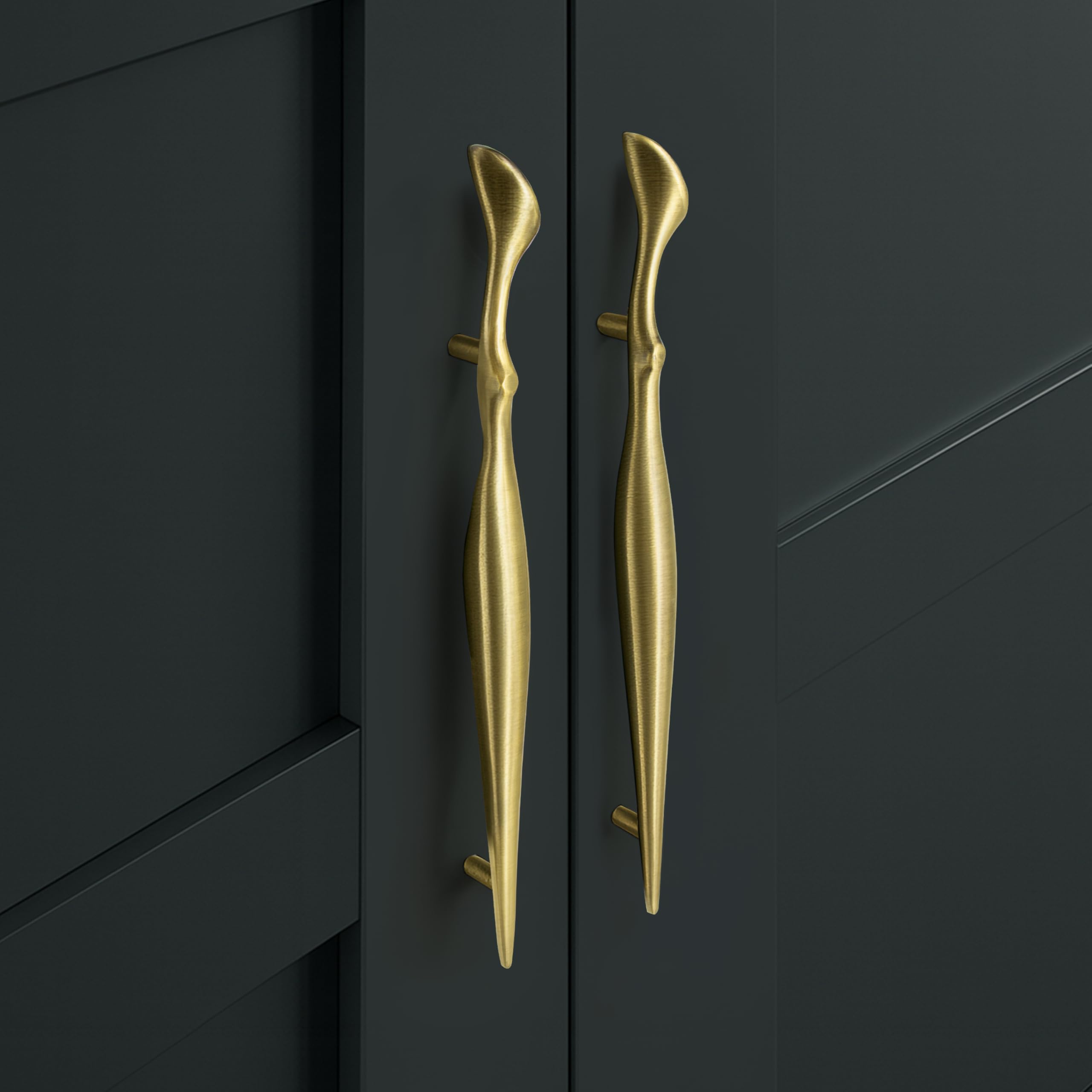 Brass Antique Cabinet Handles - Pack of 1 -28 Brass Antique Cabinet Handles - Pack of 1 -28