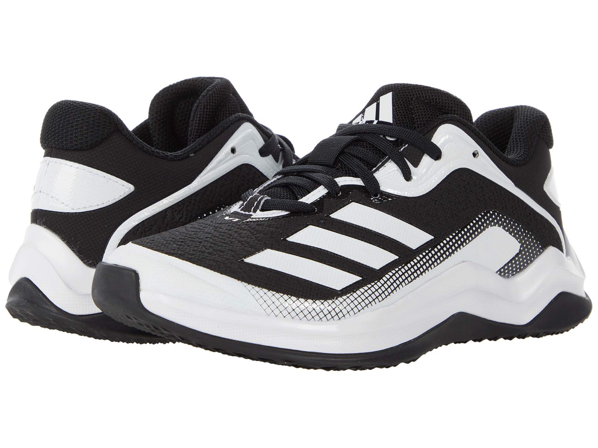 adidas Boy's EG6563 Baseball Shoe, Black/White/White, 1.5 Little Kid