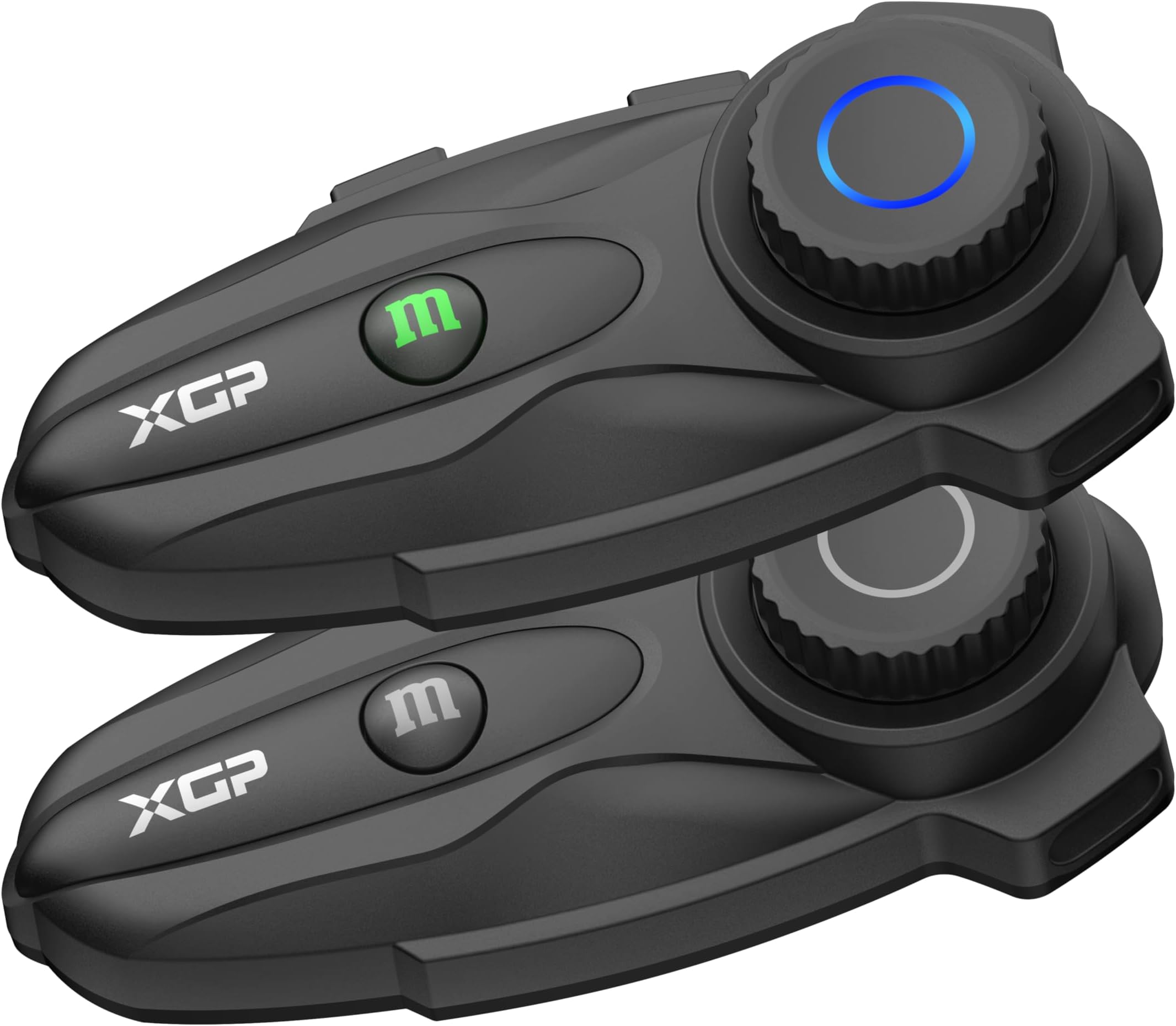 XGP X10 10 Riders Group Mesh Motorcycle Intercom, 3000m Motorcycle Bluetooth Headset V5.3 with Audio Multitasking/Music Sharing, Helmet Communication Systems for ATV/Snowmobile/Ski, 2 Pack