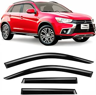 Voron Glass Tape-on Extra Durable Rain Guards for Mitsubishi Outlander Sport/ASX 2011-2023, Window Deflectors, Vent Window Visors, 4 Pieces - 100340