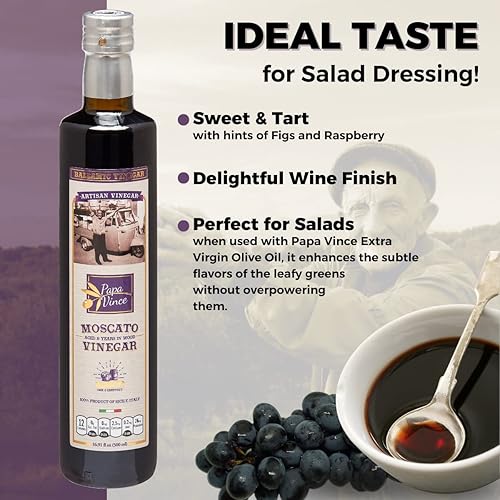 Miniatura 4 de Papa Vince Vinagre balsámico añejado, sin azúcar, sin sulfitos añadidos, sin pesticidas. Hecho de uvas enteras recién trituradas cultivadas en