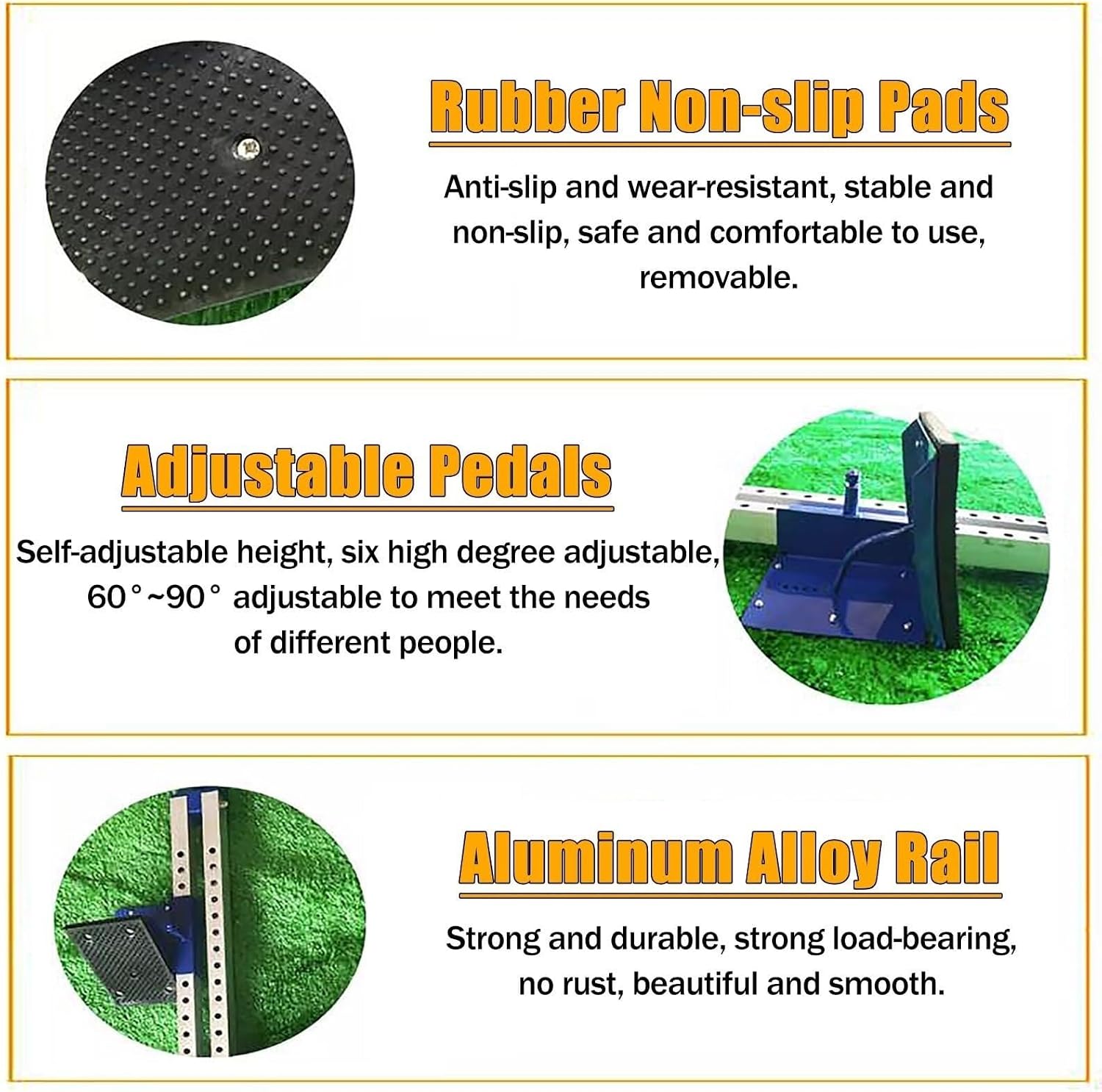Track and Field Starting Blocks, 6-Angle Adjustable Sprint Pedals, Suitable for competitions/School Sports Events