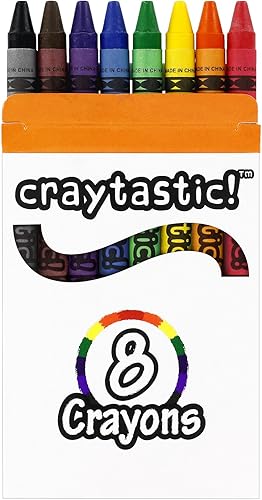 Crayones a granel, 30 cajas individuales de 8 colorespaquete de clase  Tamaño completo, Premium (rojo, amarillo, verde, azul, morado, marrón,
