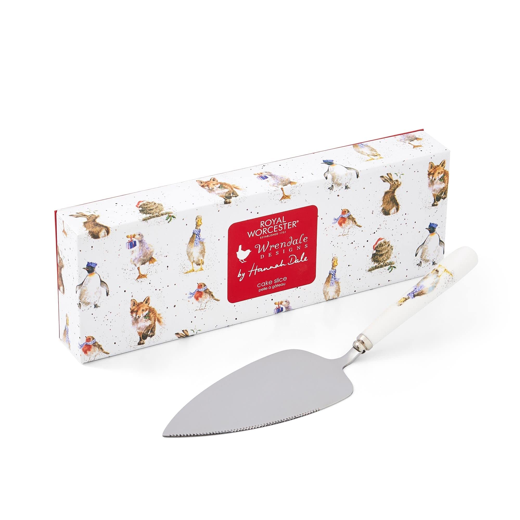 Portmeirion Home & Gifts WN1104-XG Wrendale by Royal Worcester Cake Slice, Silver