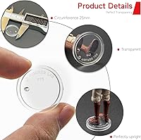 Vista 3 de SIXPOINTS 70 Pieces Clear Round Figure Display Stand Base Compatible with 3.75” Movie Action Figure MODERN Star Wars / MODERN G i Joe /Marvel, 25mm