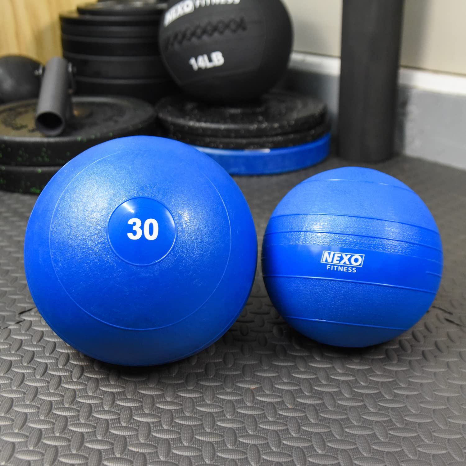 Amazon | NEXO Fitness スラムボール ブルー 5~100ポンド スラマー
