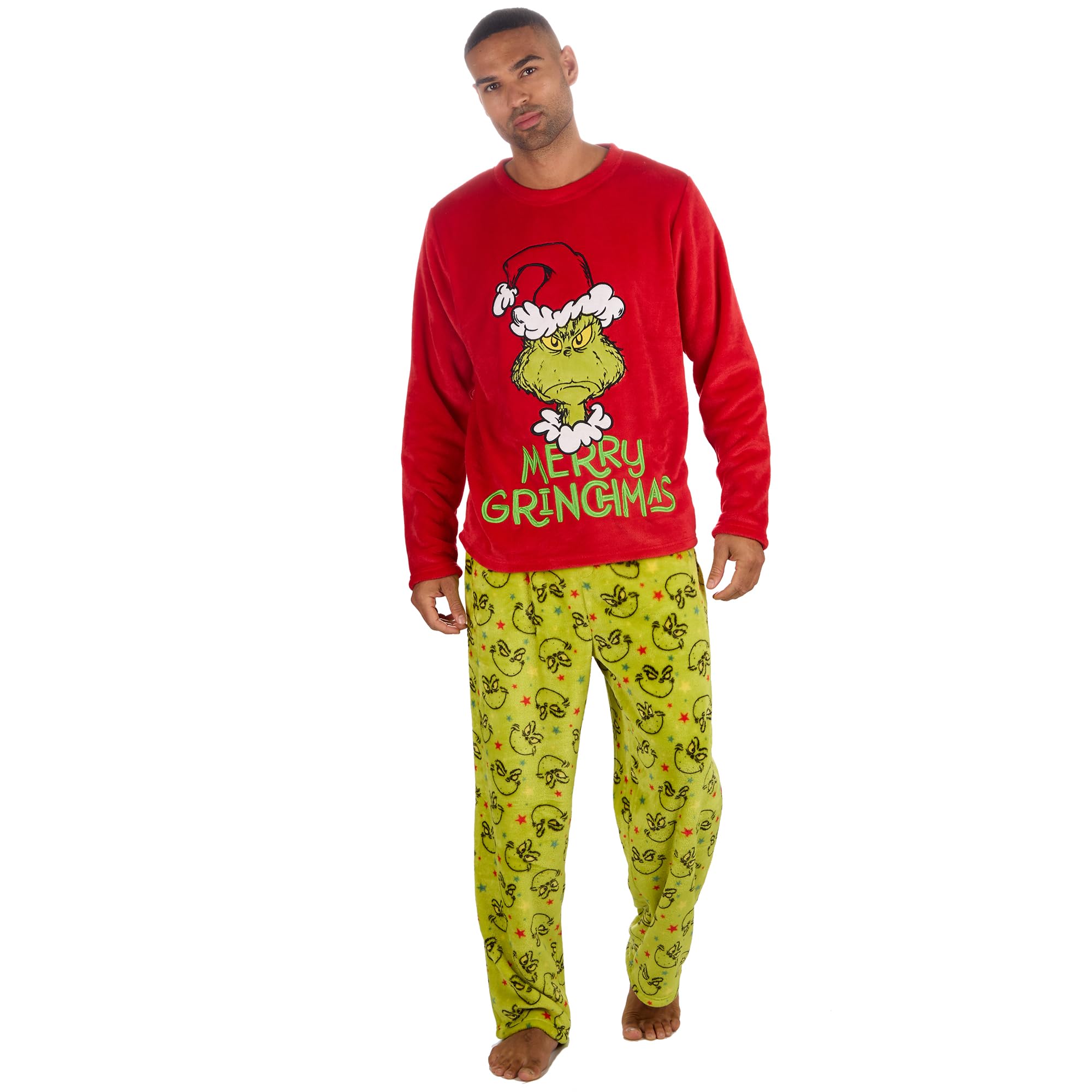 Undercover Men's Grinch Fleece Pyjamas 31B2131 Green Small