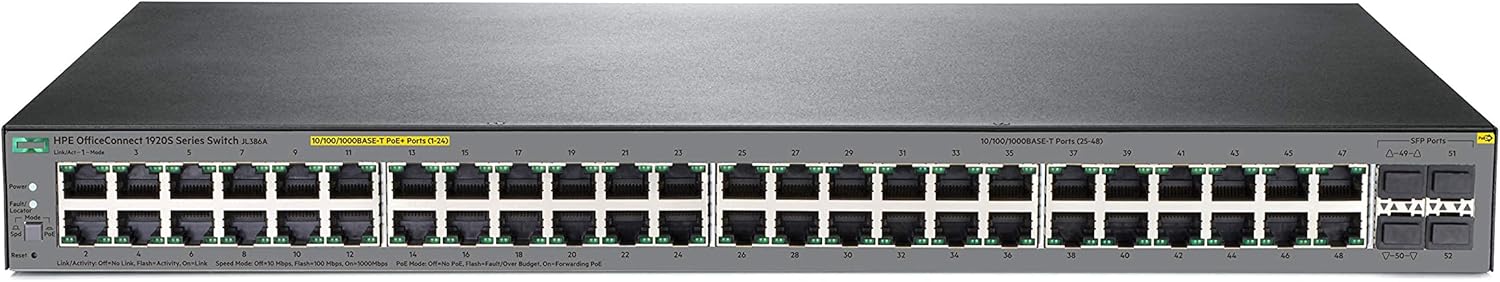HP JL386A E 1920S 48G 4SFP Ppoe+ 370W Switch (Renewed)