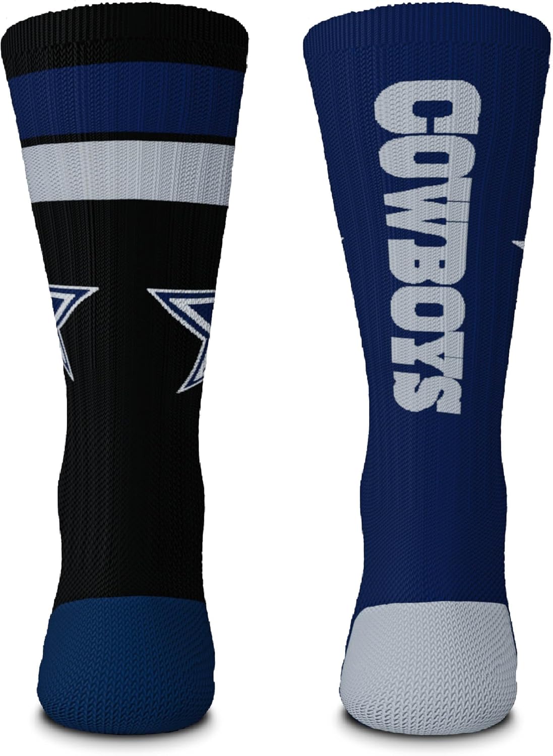 FBF - Official NFL Duo Adult Team Logo & Colors Crew Dress Socks Footwear for Men and Women Game Day Apparel - 2 Pack - Image 2