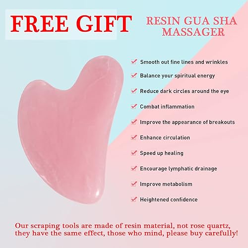 Miniatura 2 de Rodillo de hielo y Gua Sha para cara, ojos y cuello, juego de cuidado de la piel, rodillo de hielo de belleza facial y herramienta facial Gua Sha,